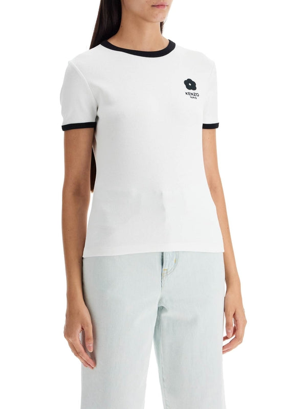 KENZO - Bokeh Flower Cotton Short Sleeve T-Shirt - Jente