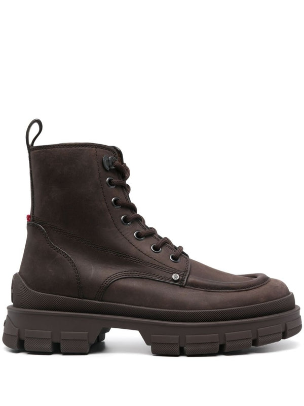 Platform Sole Calfskin Lace-Up
  Boots