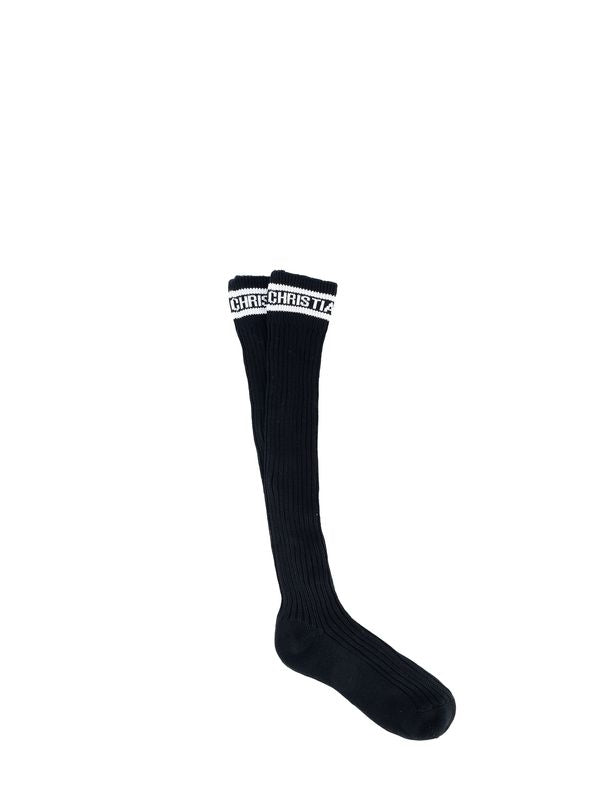 Logo Intarsia Long Socks