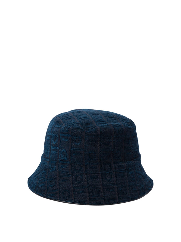 Gancini Logo Jacquard Bucket Hat