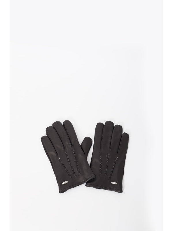 Logo Leather Gloves