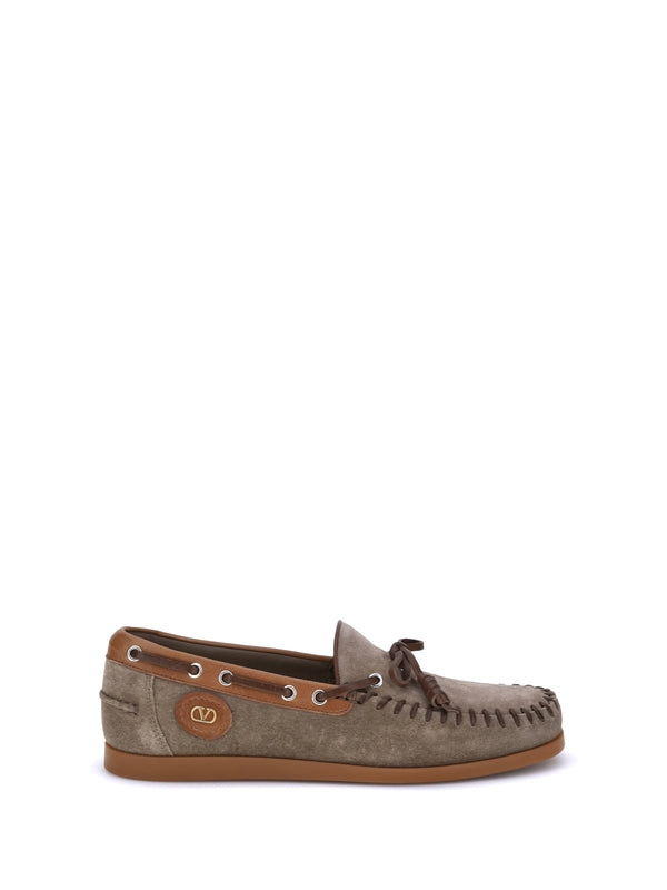 Valentino Grey Boat Shoes