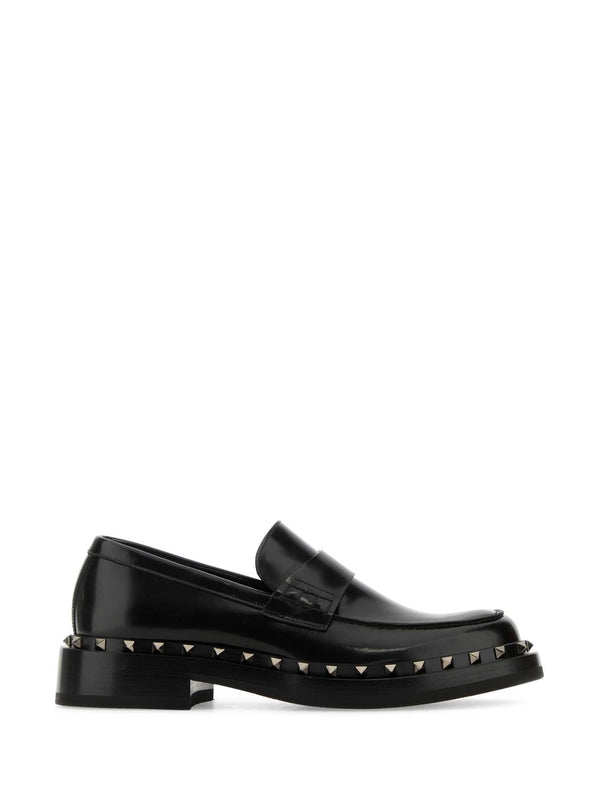 Rockstud Leather Loafers