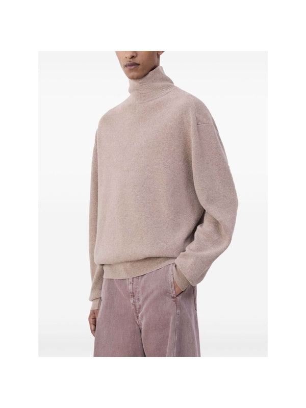 ソフトハイネックラムウールニット