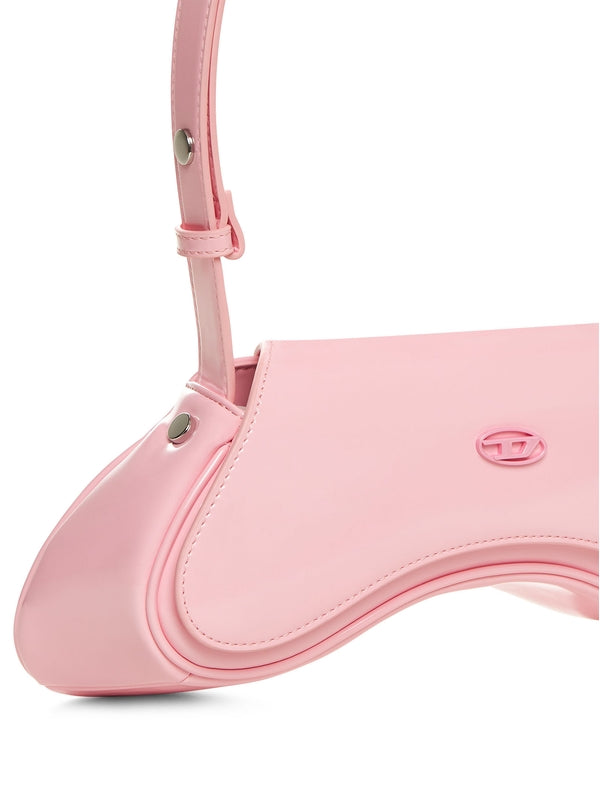 Play Logo Faux Leather Shoulder Bag