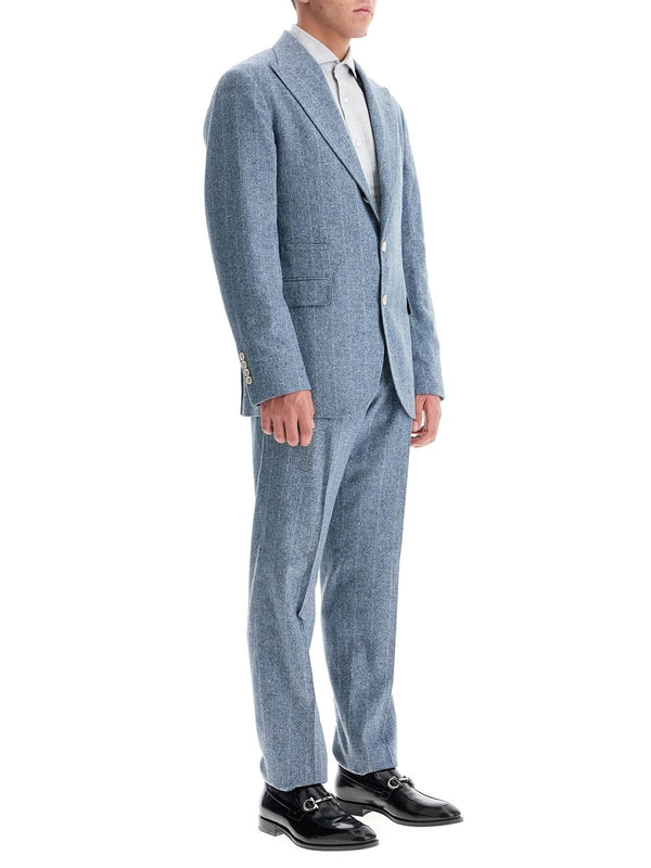 Stripe Silk Wool Suit