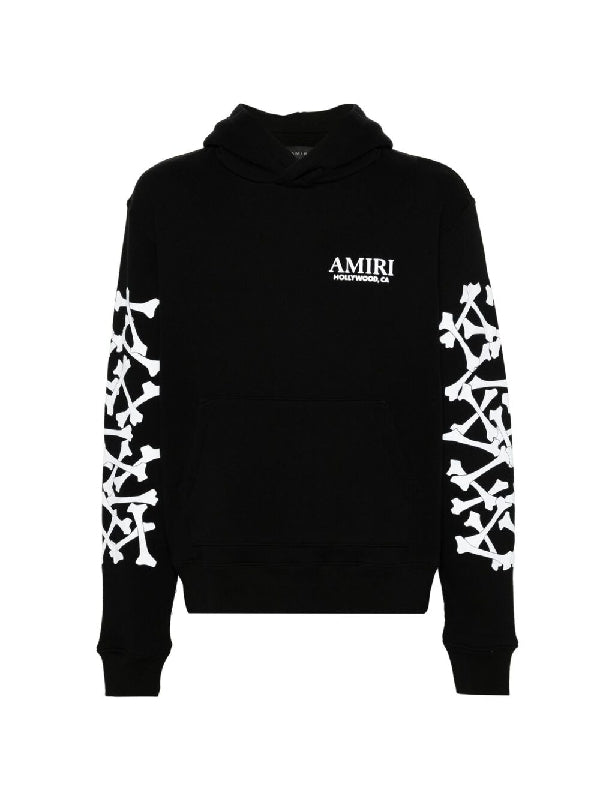 Bones Graphic Print Hooded
  Top