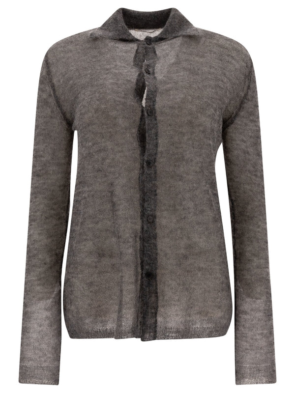 Mohair Blend Knit Shirt