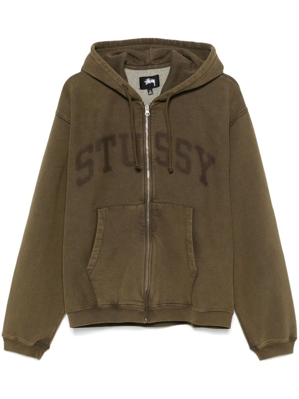 Drawstring Cotton Hooded
  Zip-Up