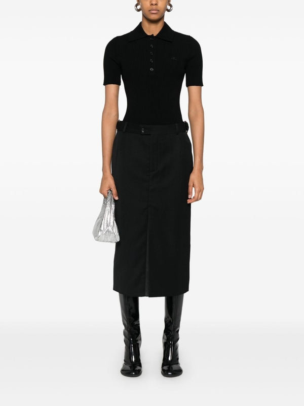 Courrèges Black Polo Shirts