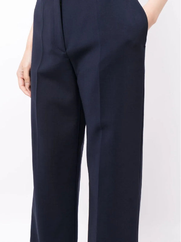 Virgin Wool Blend Tailored Pants