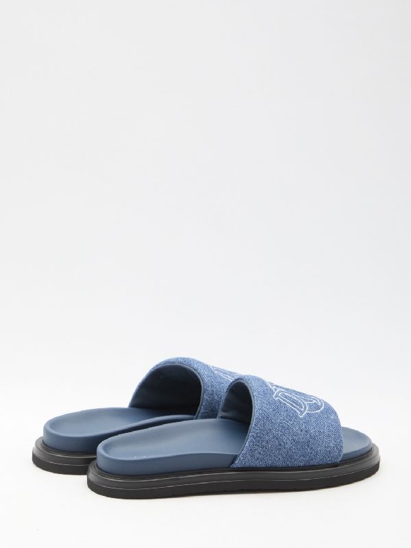 Aqua Logo Stitch
  Denim Slide - Jente