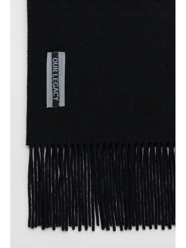 Our Legacy Estate Black Wool Scarf