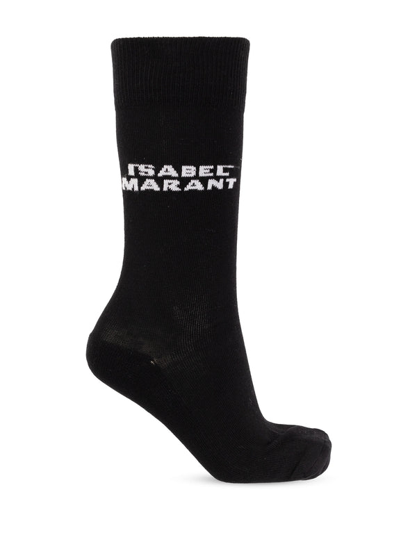 Logo Jacquard Cotton Socks