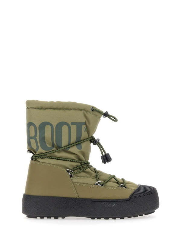 Moon Boot Green Lace-Up Boots