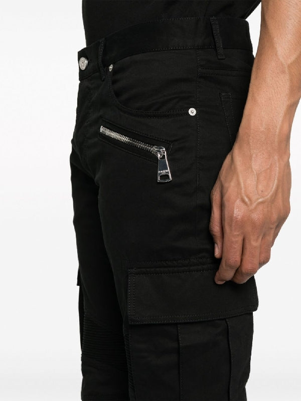 Zipper Cargo Slim Pants