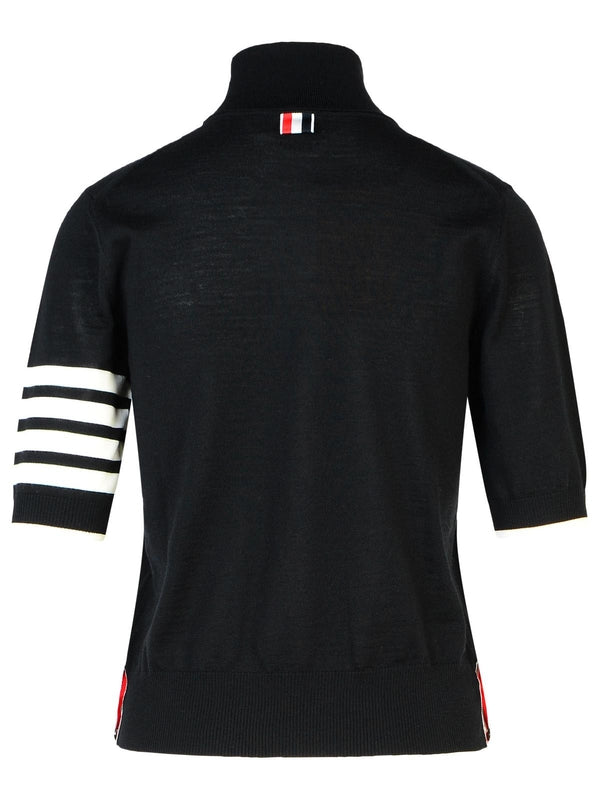 4-Bar Wool Short-Sleeve Knit