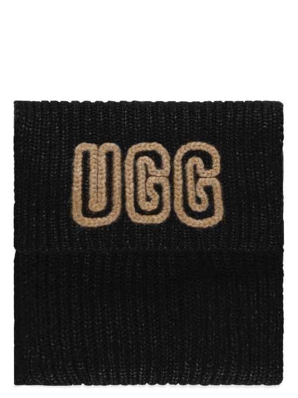 Ugg Black Wool Mufflers