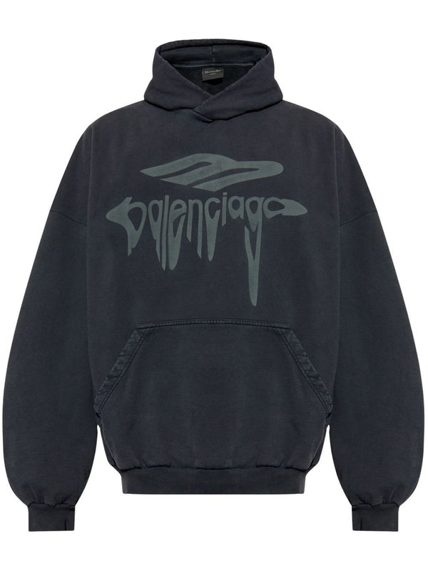 3b Liquified Logo Cotton Hoodieie