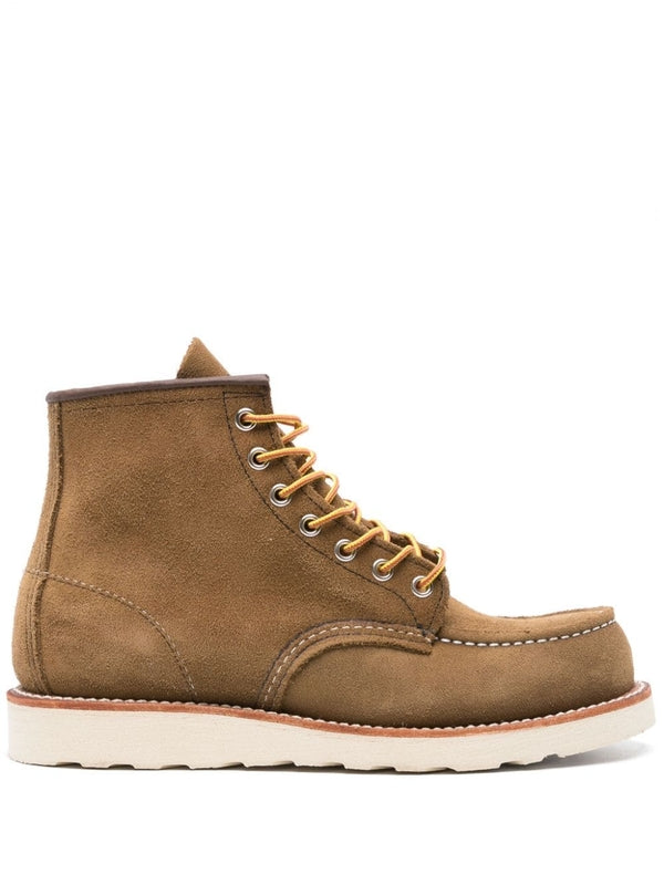 Red Wing Beige Lace-Up Boots
