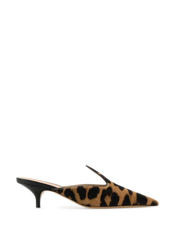 DORYE Leopard Leather Sandal Heel