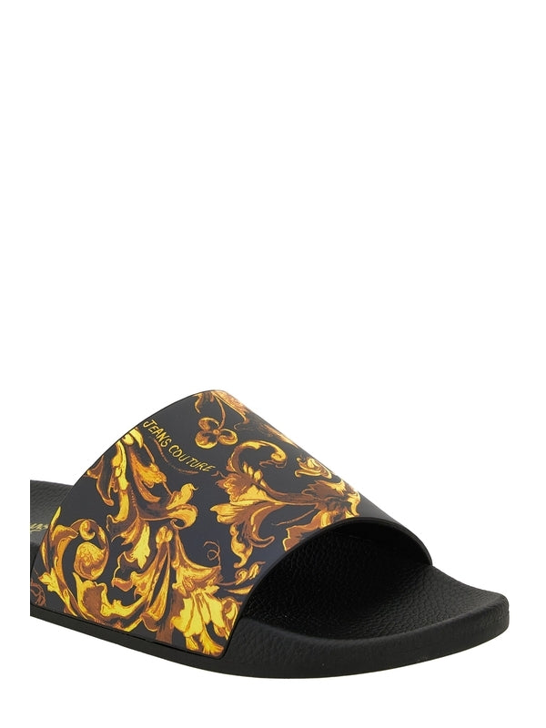 Versace Black Slides