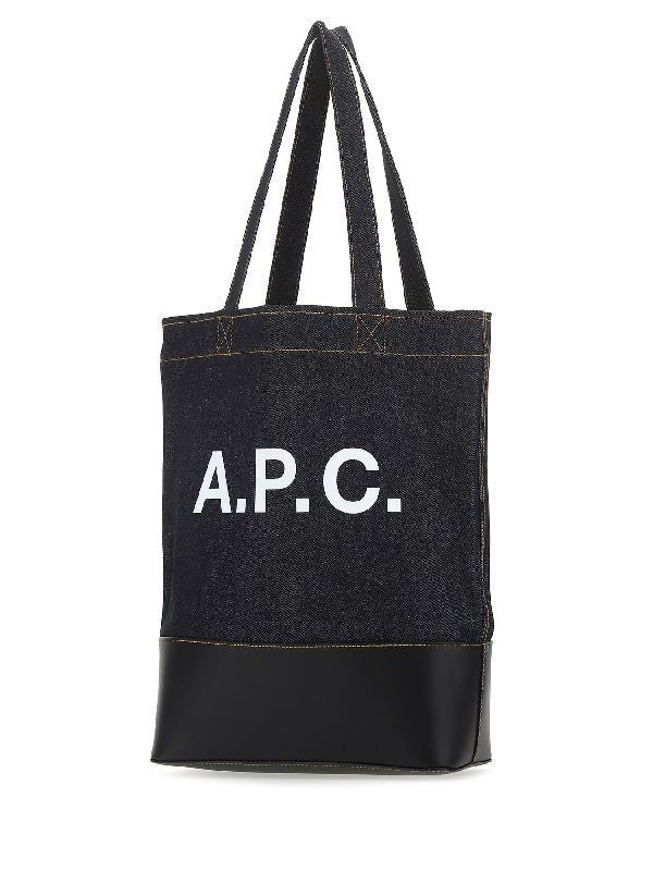 Axelle Logo Denim Tote Bag