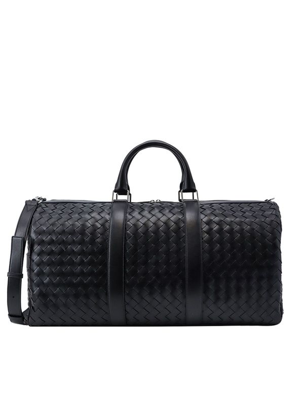 Intrecciato Leather Duffel Bag