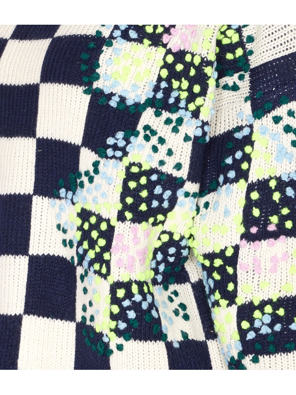 Essentiel Antwerp White Navy Knitted