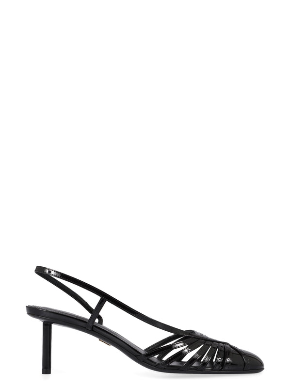 Strap Leather Sandal Heels