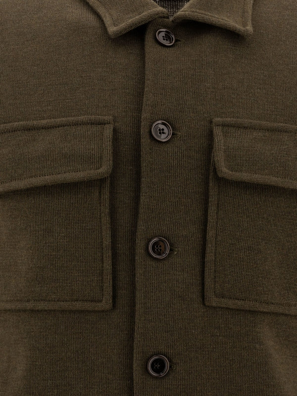 Chest Pocket Wool Shirt