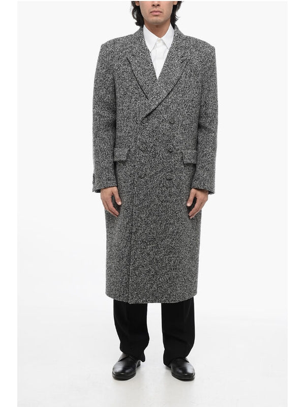 Boucle Wool Blend Double Coat