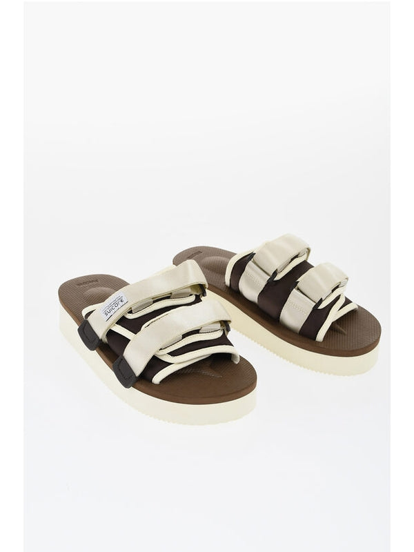 Suicoke White Brown Slides