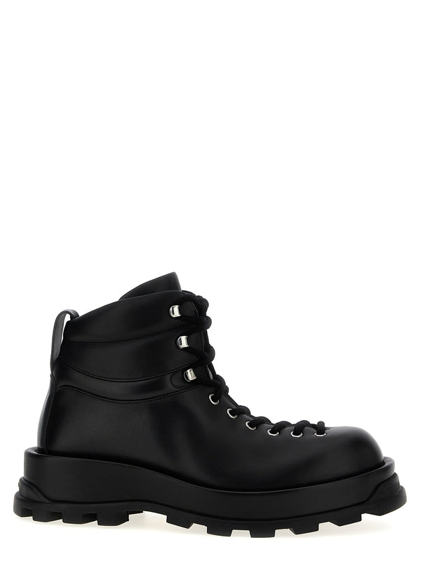 Calfskin Lace-Up Boots