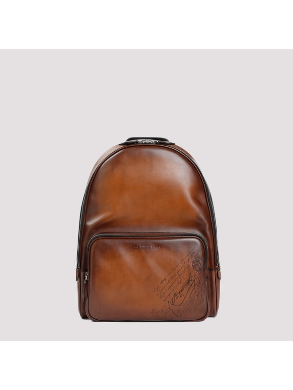 Berluti Brown Leather Backpack