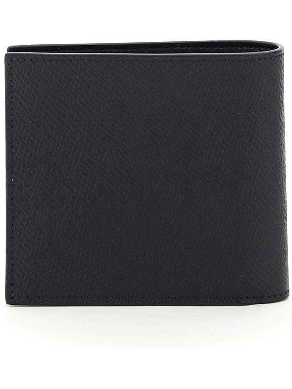 Logo Grained Leather Bifold Wallet