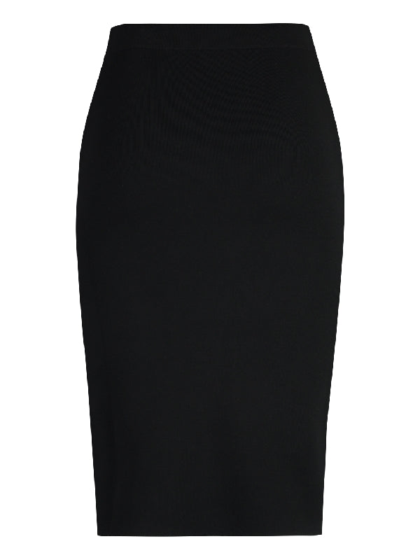 Wool Blend Pencil Skirt