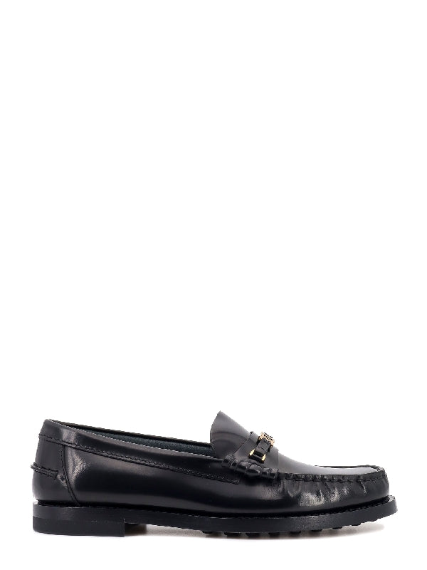 TOD'S - Chain Decorated Leather Loafers - Jente