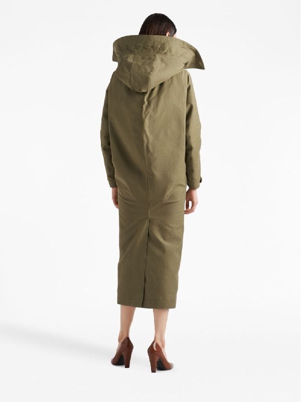 Drawstring Waist Hood Parka