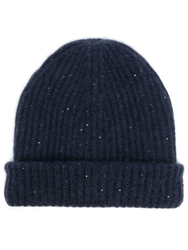 Sequin Detail Wool Beanie