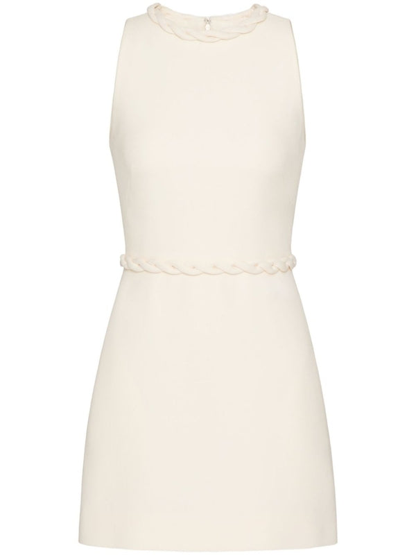 编织细节迷你连衣裙