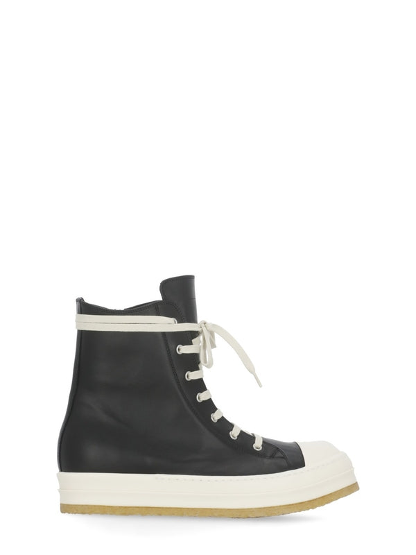 Rick Owens Black High Top Sneakers