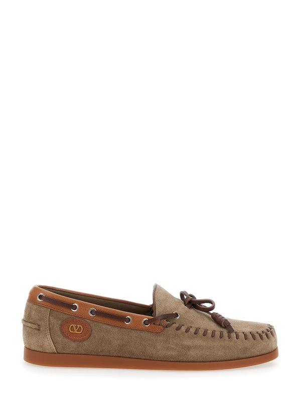 Valentino Brown Boat Shoes
