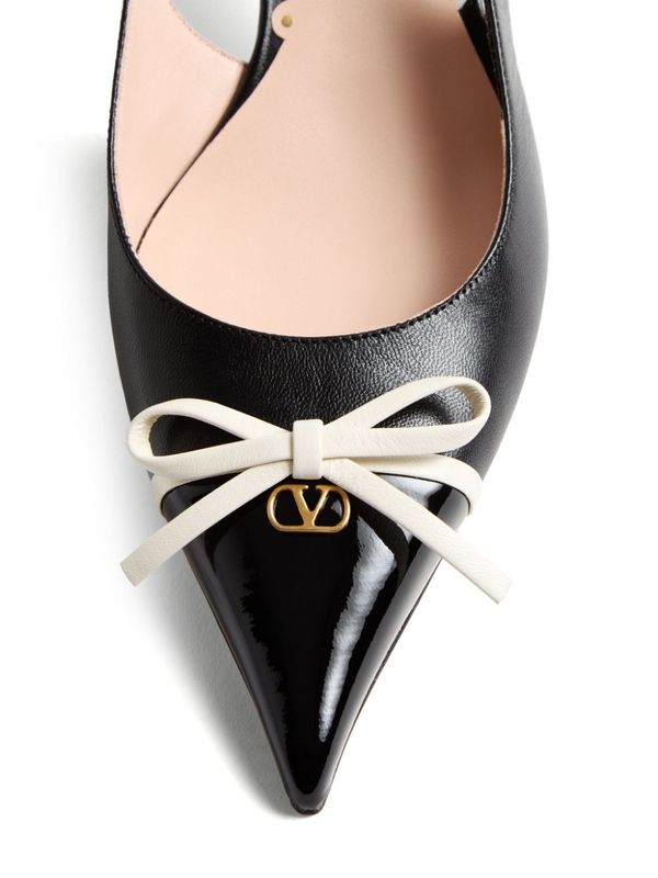 Bow Detail
  Leather Slingback Heel