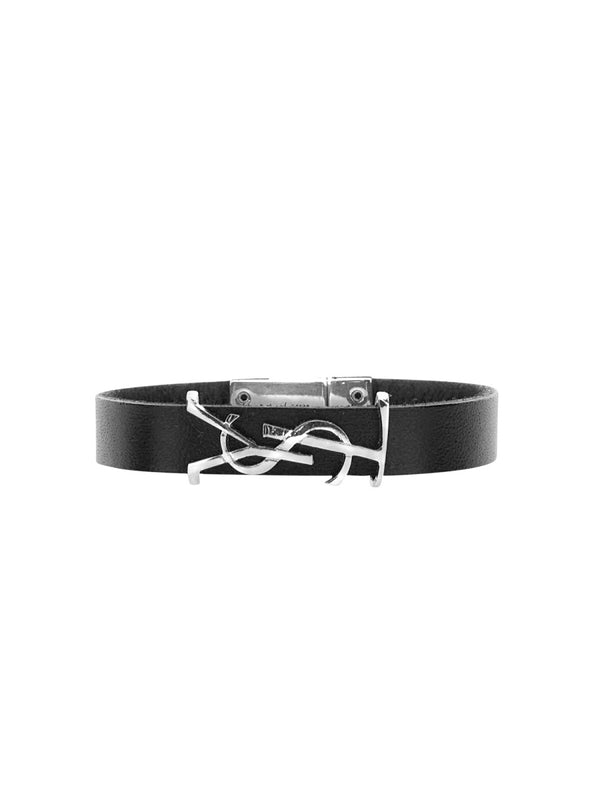 Cassandra Logo Leather Bracelet