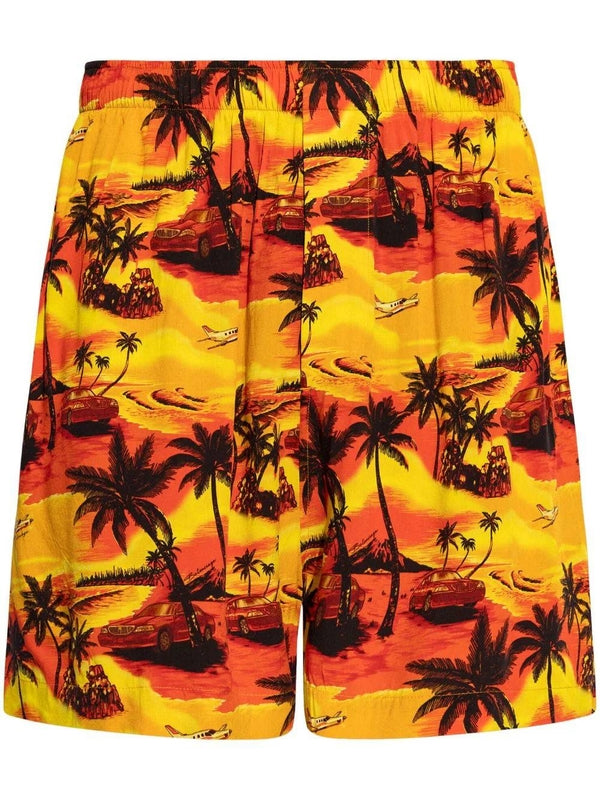 Allover Printing Pajama Shorts