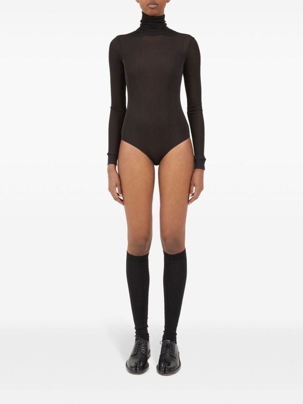 Back Stitch High-Neck Bodysuit