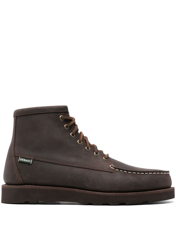 Sebago Brown Lace-Up Boots