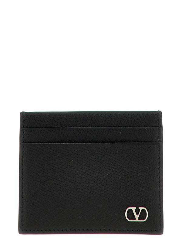 V Logo
  Embellished Leather Card Wallet