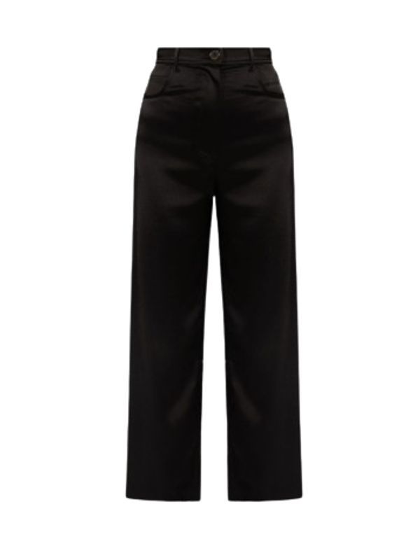 High-waist Satin Pants